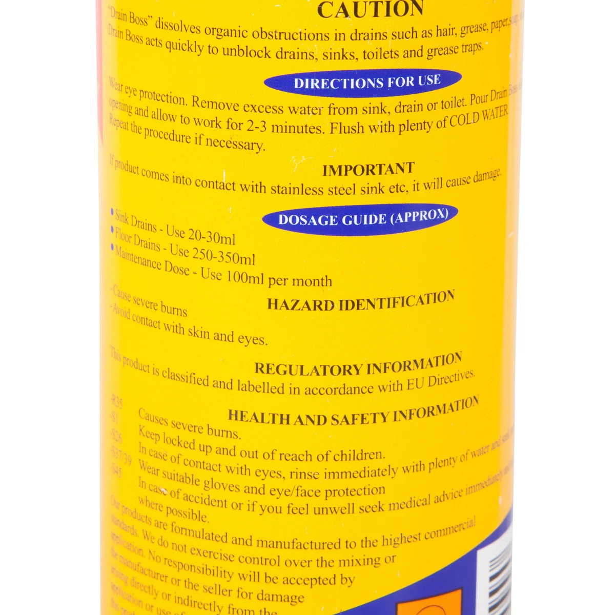 Boss Boss Drain Boss Multi Purpose Drain Cleaner 500ml 1 Boss Boss Drain Boss Multi Purpose Drain Cleaner 500ml