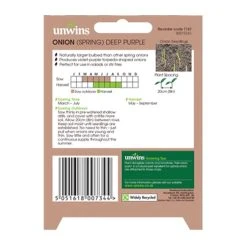Unwins Seed Onion Spring Deep Purple