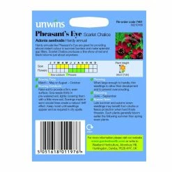 Unwins Pheasant's Eye Scarlet Chalice Seeds