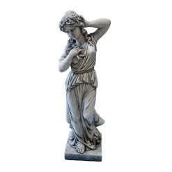 Flower Girl Stone Cast Statue