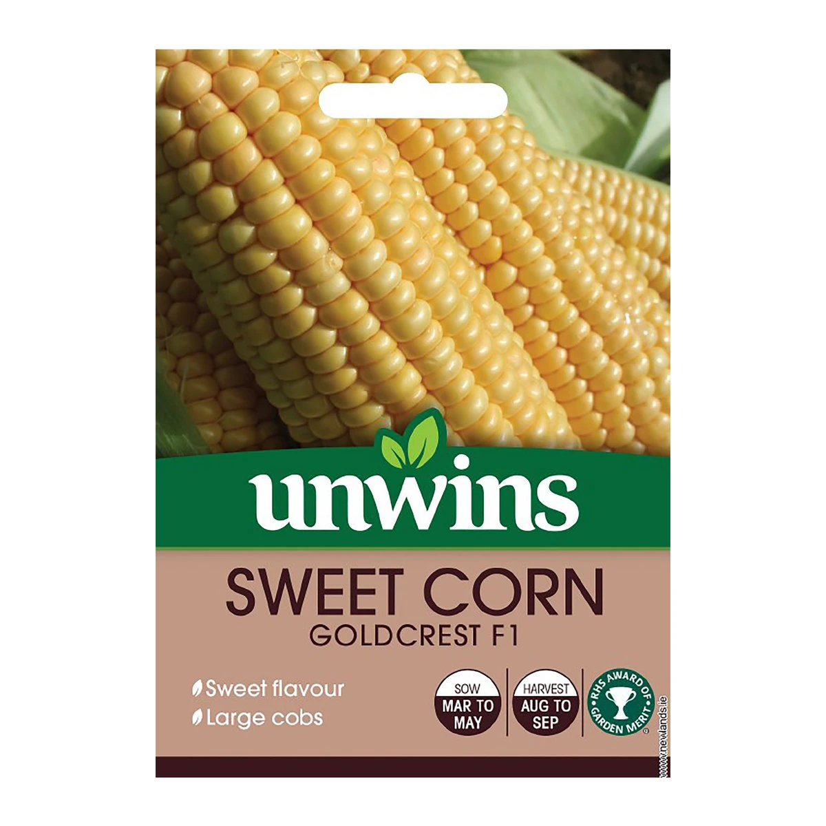 Unwins Sweet Corn Goldcrest F1 Hybrid 1 Unwins Sweet Corn Goldcrest F1 Hybrid