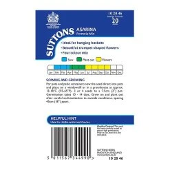 Suttons Seeds Suttons Seed Asarina Formula Mix -Kent &amp Stowe butik 9091708 rightoffront 1200Wx1200H