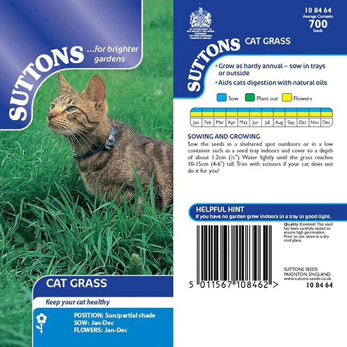 Suttons Seeds Suttons Seed Cat's Grass 1 Suttons Seeds Suttons Seed Cat's Grass