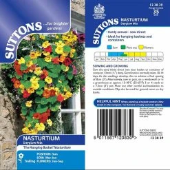 Suttons Seeds Suttons Seed Nasturtium Dayglow Mix