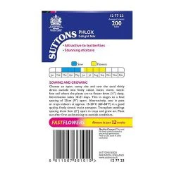 Suttons Seeds Suttons Seed Phlox Delight Drummondii Mix 5 Suttons Seeds Suttons Seed Phlox Delight Drummondii Mix -Kent & Stowe butik 9091881 rightoffront 1200Wx1200H