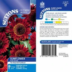 Suttons Seeds Suttons Seed Sunflower Ruby Sunset 5 Suttons Seeds Suttons Seed Sunflower Ruby Sunset -Kent & Stowe butik 9091926 rightoffront 1200Wx1200H