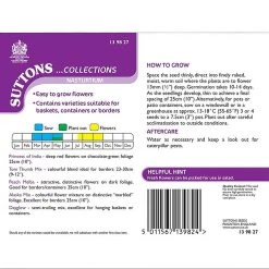 Suttons Seeds Suttons Seed Nasturtium Collection