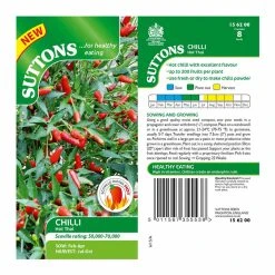 Suttons Seeds Chilli Pepper Hot Thai