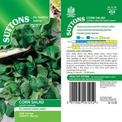Suttons Seeds Suttons Corn Salad Lamb's Lettuce