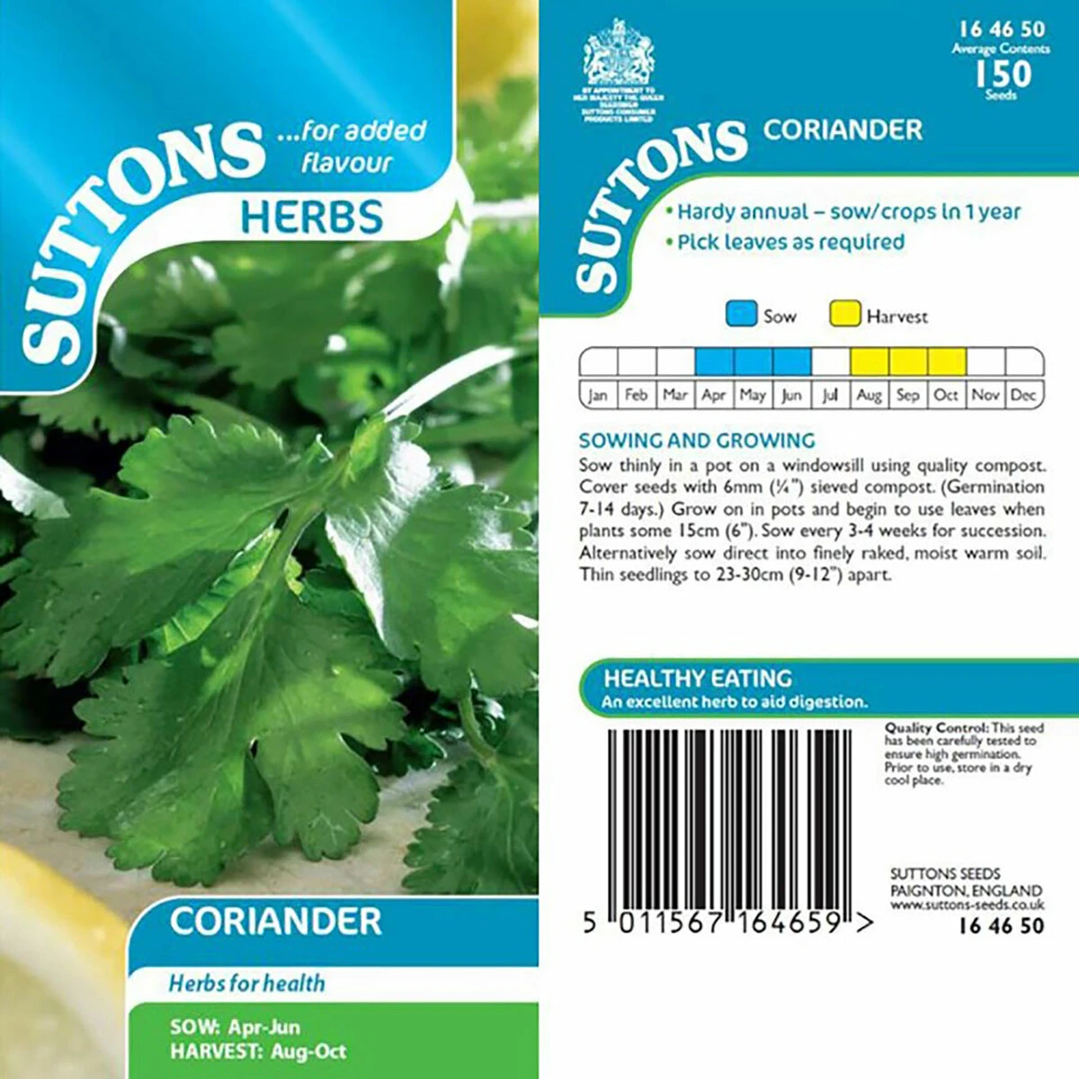 Suttons Seeds Suttons Seed Herb Seeds - Coriander Confetti 1 Suttons Seeds Suttons Seed Herb Seeds - Coriander Confetti