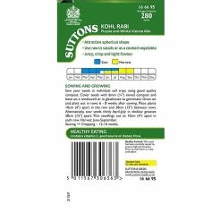 Suttons Seeds Suttons Seed Kohl Rabi Purple/White Vienna Mix