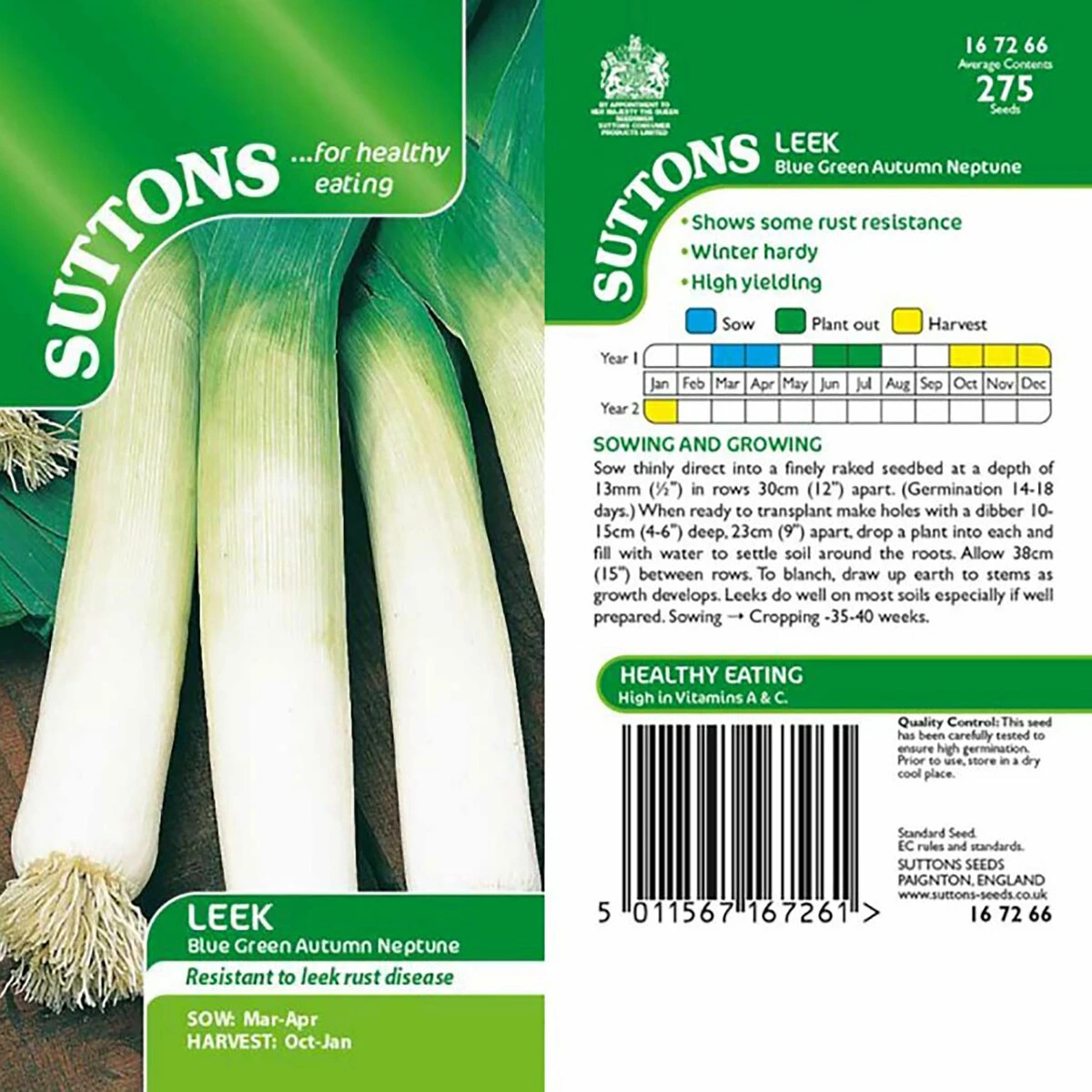 Suttons Seeds Suttons Seed Leek Blue Green Autumn Neptune 1 Suttons Seeds Suttons Seed Leek Blue Green Autumn Neptune