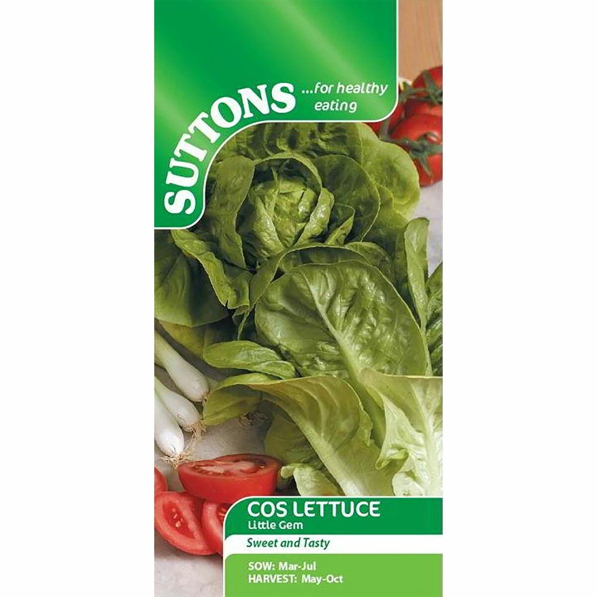 Suttons Seeds Suttons Seed Lettuce Cos Little Gem 2 Suttons Seeds Suttons Seed Lettuce Cos Little Gem - Billede 2