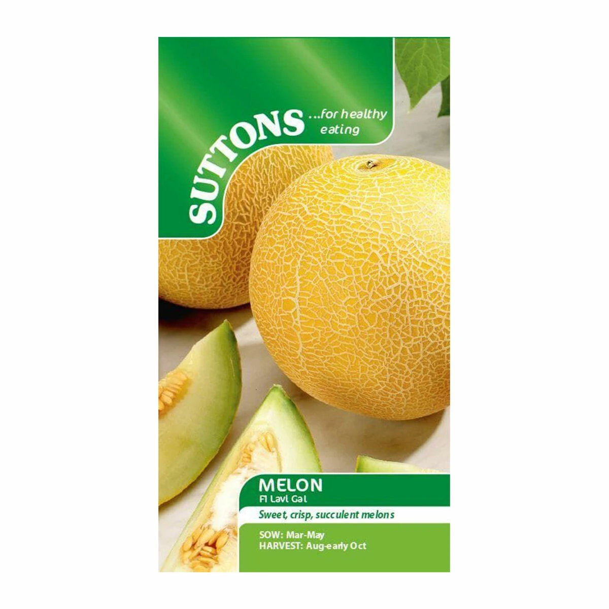 Suttons Seeds Melon (Galia) F1 Lavi Gal 2 Suttons Seeds Melon (Galia) F1 Lavi Gal - Billede 2