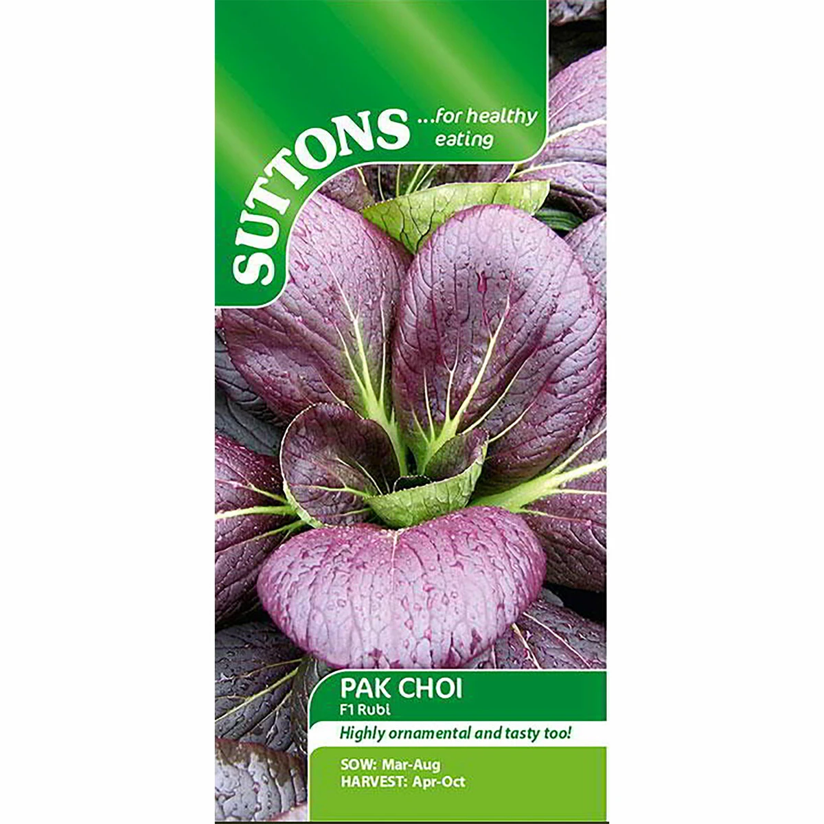 Suttons Seeds Suttons Seed Pak Choi Seeds - F1 Rubi 2 Suttons Seeds Suttons Seed Pak Choi Seeds - F1 Rubi - Billede 2