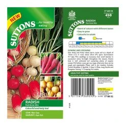 Suttons Seeds Suttons Radish Rainbow Mix