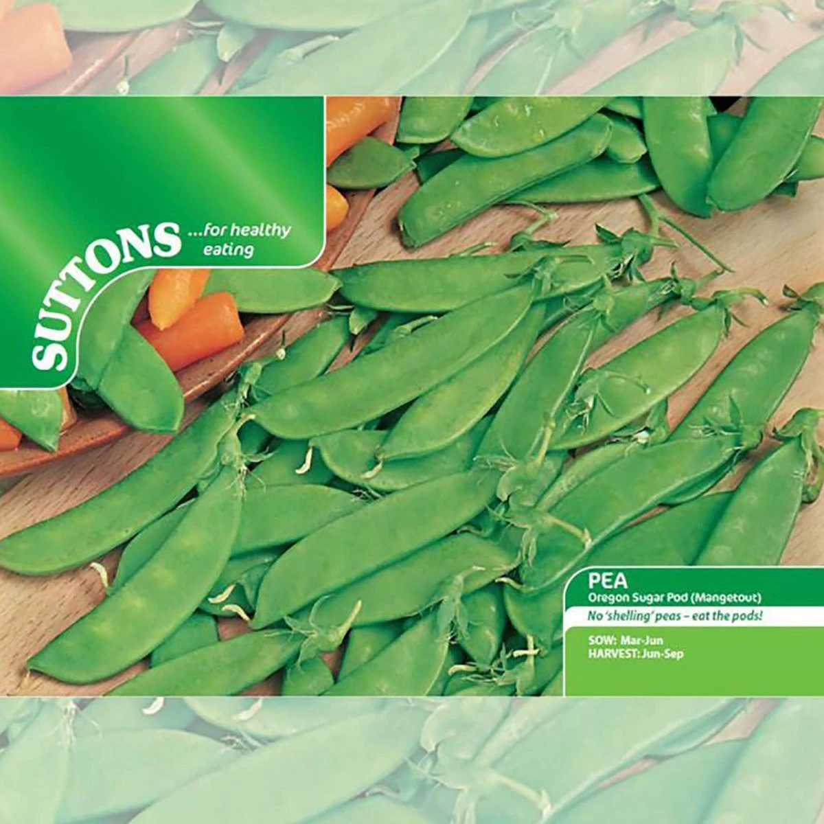 Suttons Seeds Suttons Seed Pea Oregon Sugar Pod (Mange) 4 Suttons Seeds Suttons Seed Pea Oregon Sugar Pod (Mange) - Billede 4