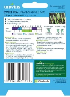 Unwins Sweet Pea Ripple Mix Seeds