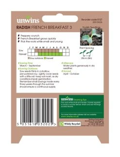 Unwins French Breakfast Radish Seeds