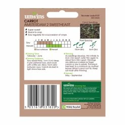 Unwins Seed Carrot Amsterdam 2 Sweetheart