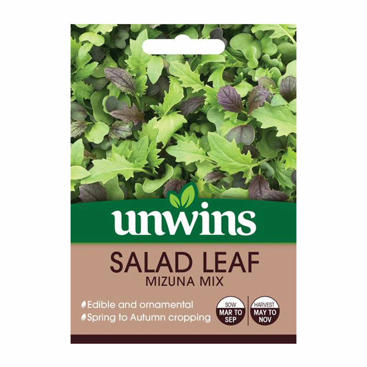 Unwins Seed Salad Leaf Mizuna Mix 2 Unwins Seed Salad Leaf Mizuna Mix - Billede 2