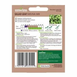 Unwins Seed Salad Leaf Mizuna Mix