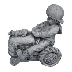 Boy On Tractor Artform Ornament