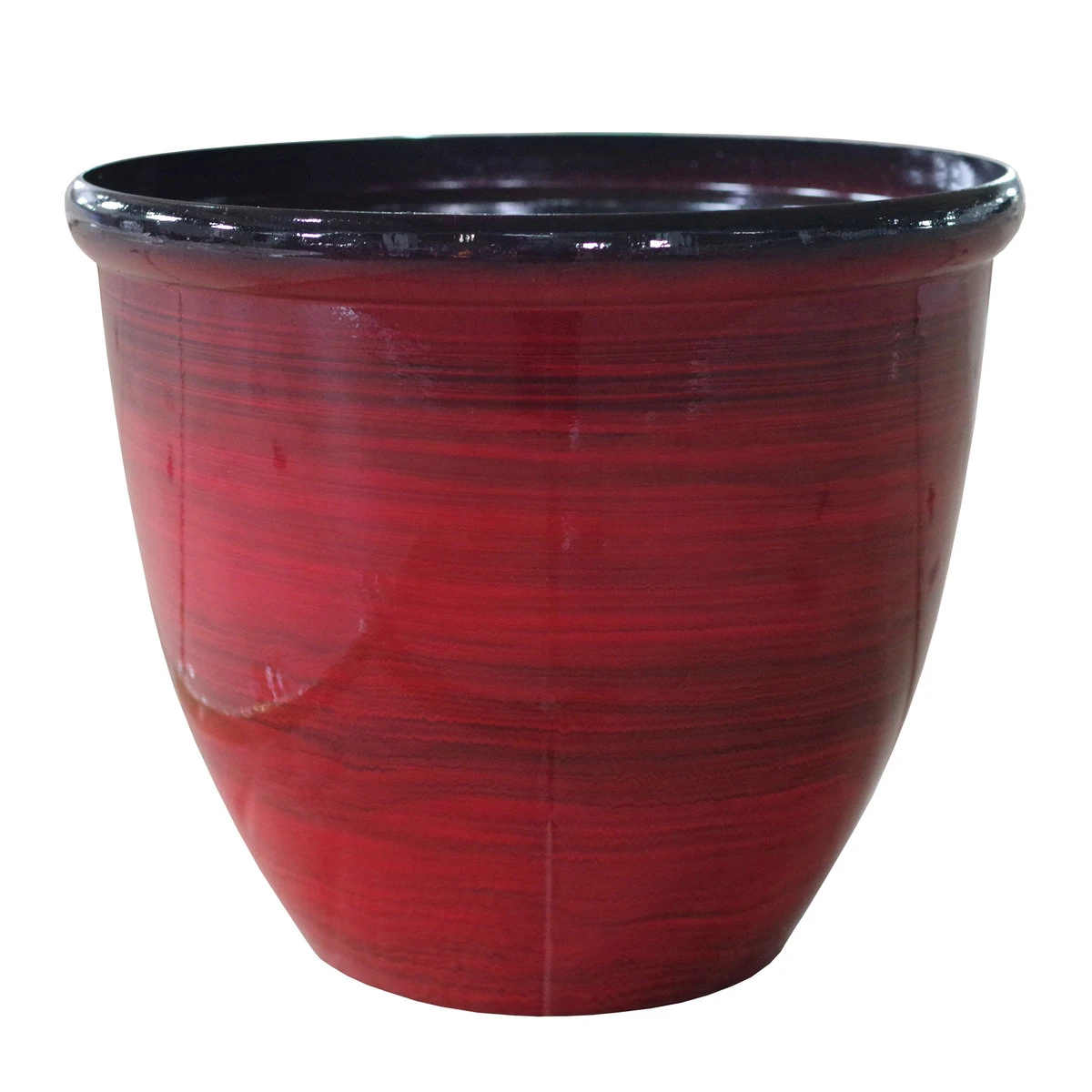 Red Oriental Planter 28cm 2 Red Oriental Planter 28cm - Billede 2