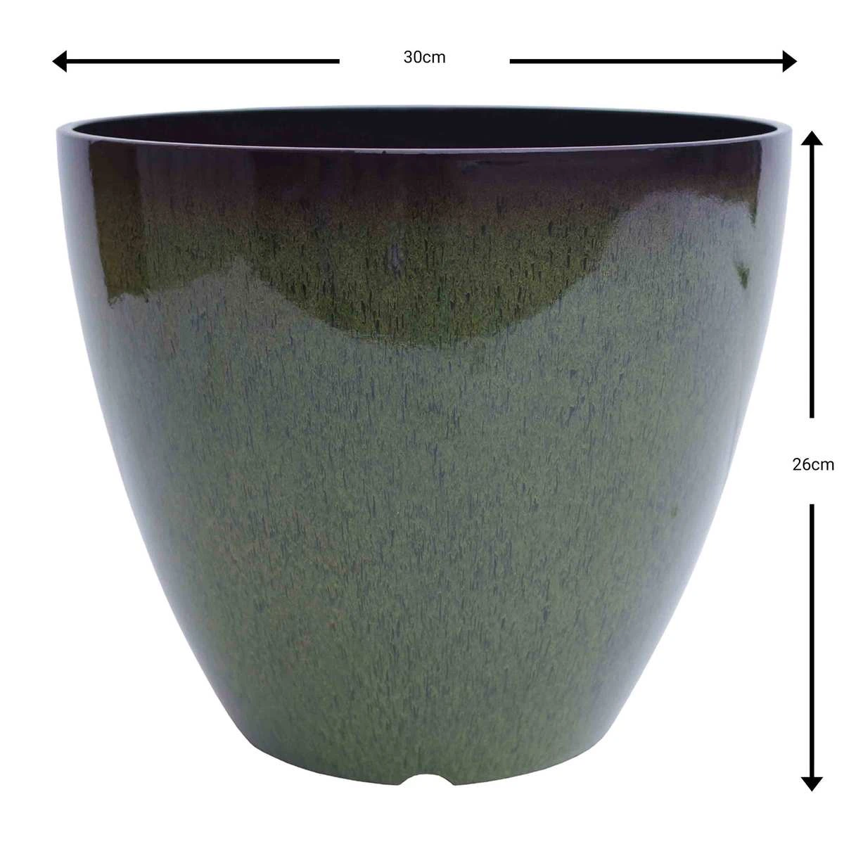 Green Neptune Planter 30cm 1 Green Neptune Planter 30cm