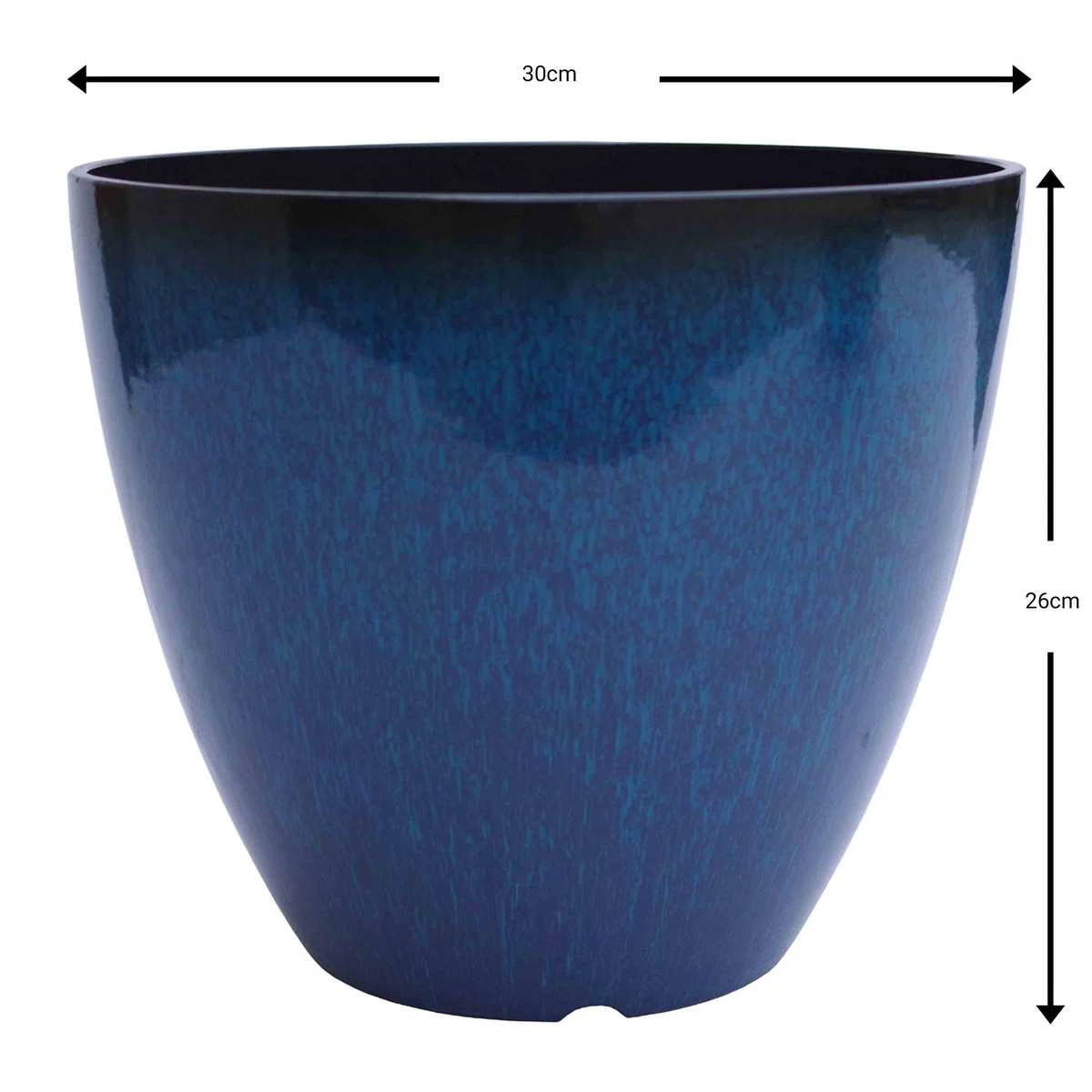 Blue Neptune Planter 30cm 2 Blue Neptune Planter 30cm - Billede 2