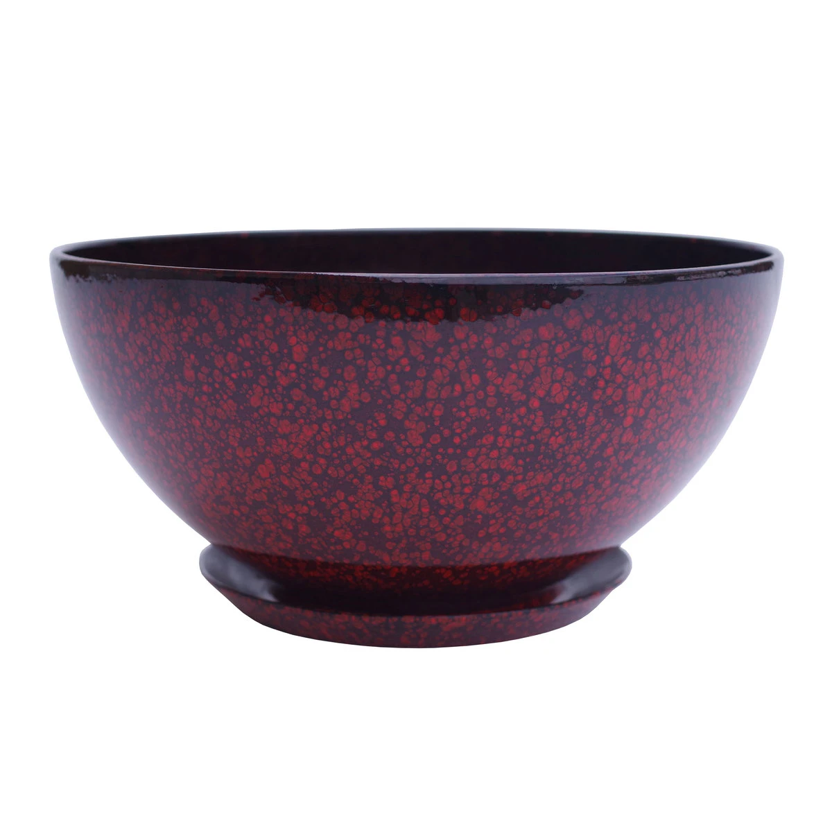 Red Bowl Planter 25cm 2 Red Bowl Planter 25cm - Billede 2