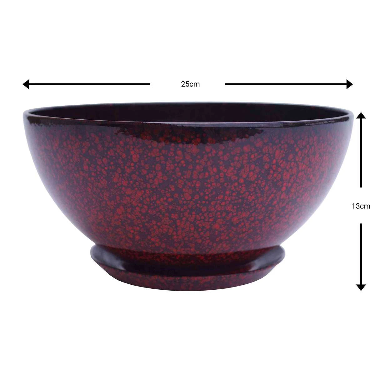 Red Bowl Planter 25cm 1 Red Bowl Planter 25cm