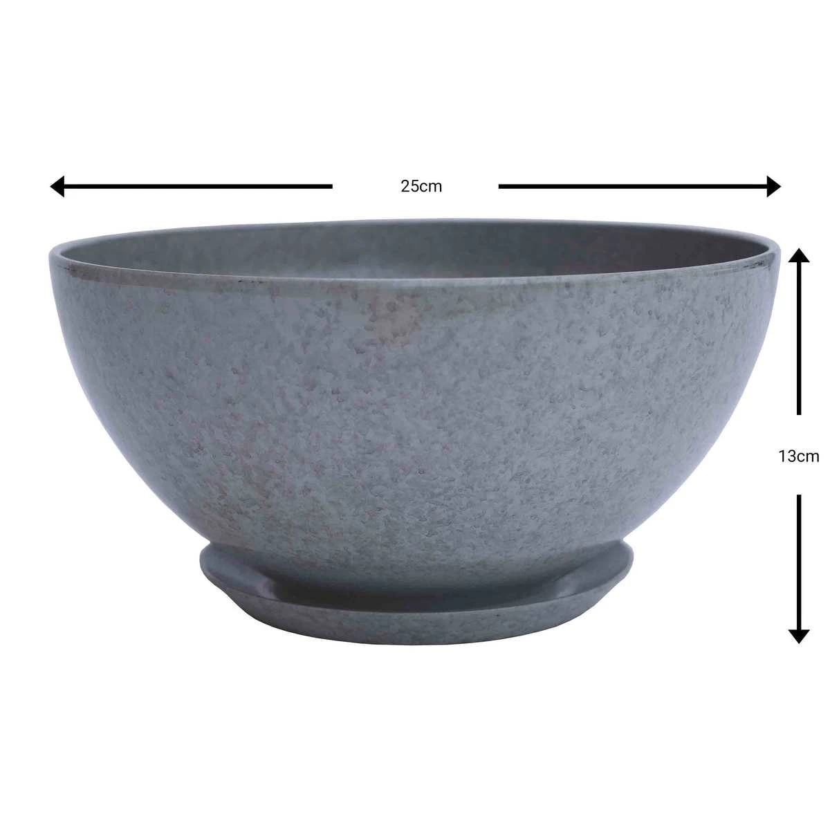 Silver Bowl Planter 25cm 2 Silver Bowl Planter 25cm - Billede 2