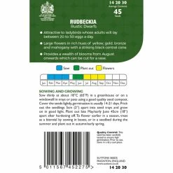 Suttons Seeds Suttons P & P Rudbeckia Rustic Dwarfs