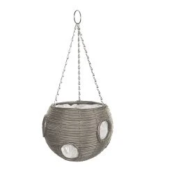 Gardman 9" Faux Rattan Round Ball Grey