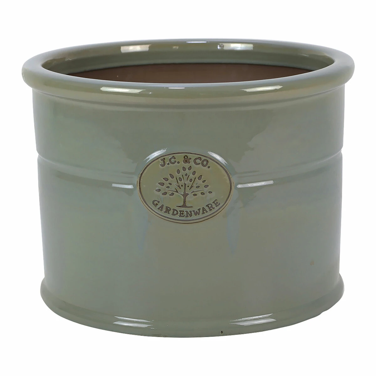 Planter JC & Co. Cylinder Antique Grey 37cm 1 Planter JC & Co. Cylinder Antique Grey 37cm