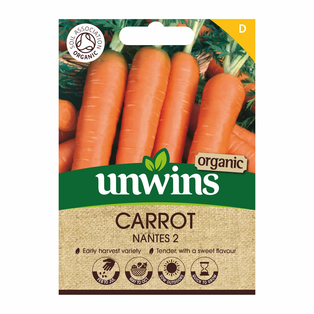Unwins Organic Carrot Nantes 2 1 Unwins Organic Carrot Nantes 2