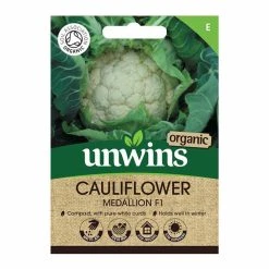 Unwins Organic Cauliflower Medallion F1