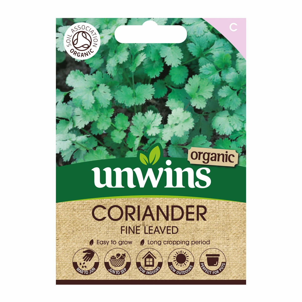 Unwins Organic Herb Coriander Leaved 1 Unwins Organic Herb Coriander Leaved