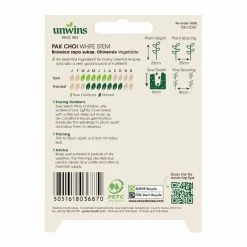 Unwins Organic Pak Choi White Stem