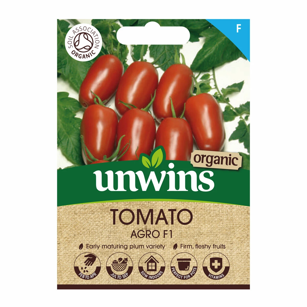 Unwins Organic Tomato Agro F1 1 Unwins Organic Tomato Agro F1