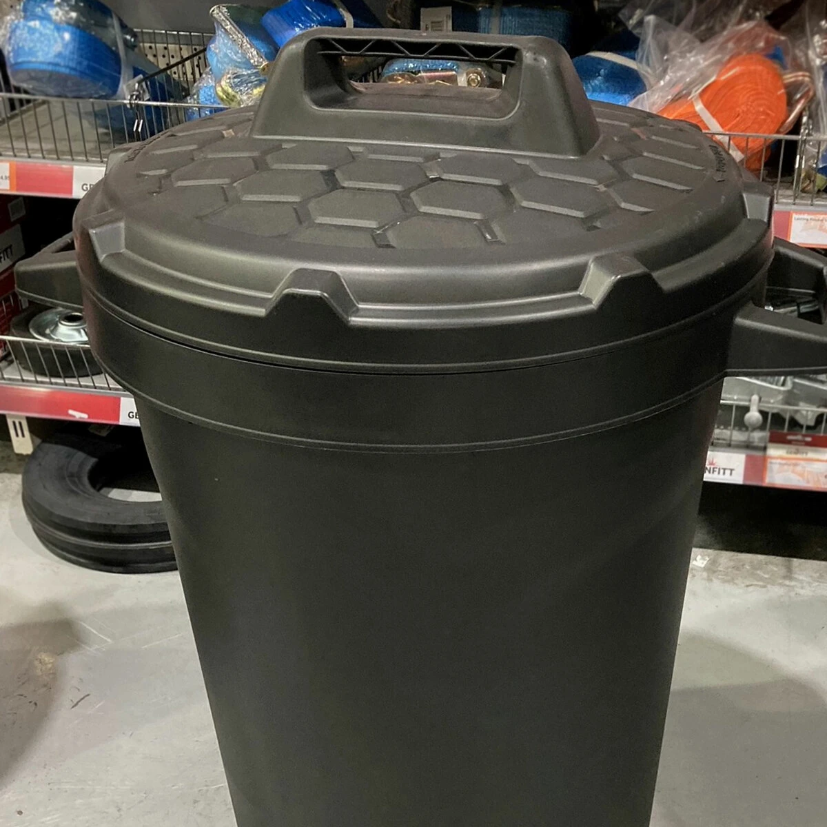 PVC Black Clipper Bin & Lid 1 PVC Black Clipper Bin & Lid