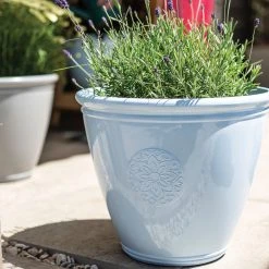 Plant Avenue Eden Emblem Planter Blue