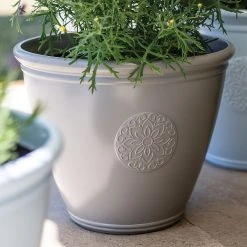 Plant Avenue Eden Emblem Planter Grey